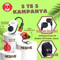 GO-E 22 kW Taşınabilir GO-E Gemini Flex ve Tip2 Kablo Birlikte ekstra indirimli Ayrıca Çanta ,Dönüştürücü ve Eğik Priz HEDİYE!