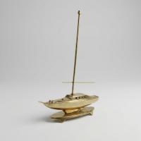 Kalender Döküm Pirinç Döküm Gönderli Yelkenli 18Cm