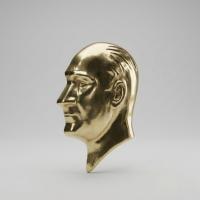 Kalender Döküm Pirinç Döküm Atatürk Silueti 14.5Cm