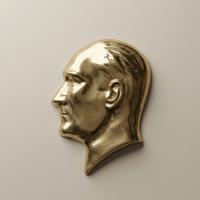 Kalender Döküm Pirinç Döküm Atatürk Silueti 14.5Cm