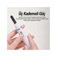 VeryFit Isıtmalı Kirpik Kıvırıcısı, 3 Sıcaklık Modlu Elektrikli Kirpik Fırçası Usb-C Şarjlı
