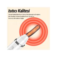 VeryFit Isıtmalı Kirpik Kıvırıcısı, 3 Sıcaklık Modlu Elektrikli Kirpik Fırçası Usb-C Şarjlı